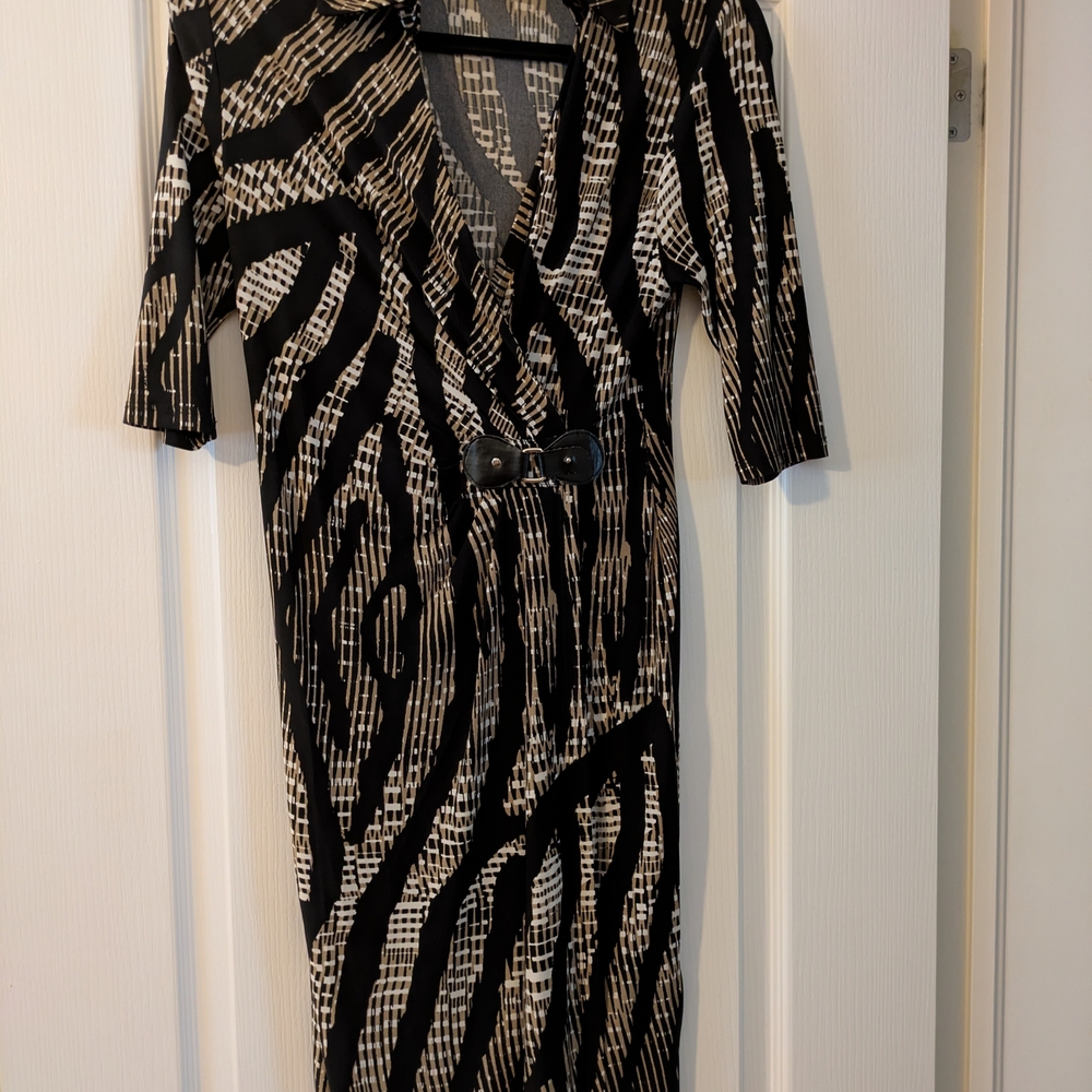 Stylish Black and Cream Women's Dress